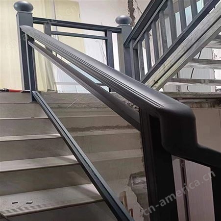 别墅栏杆 铝合金楼梯护栏 加工定制家用楼梯扶手